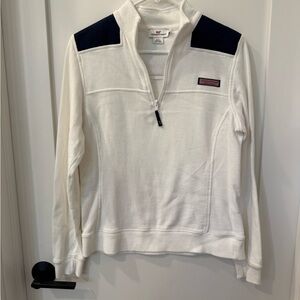 Vineyard Vines White and Navy Pullover